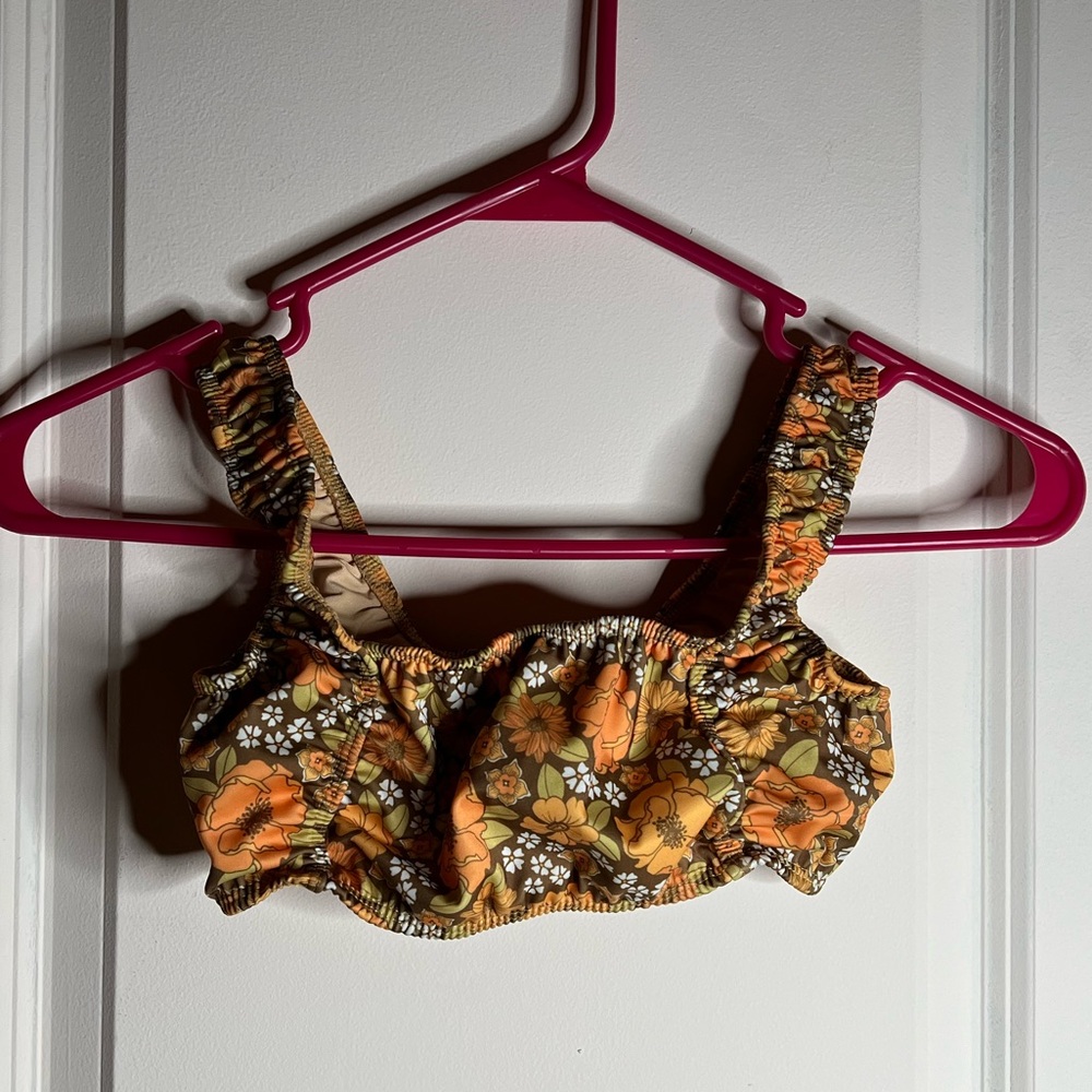 Soulti surf flower bikini top recycled material medium